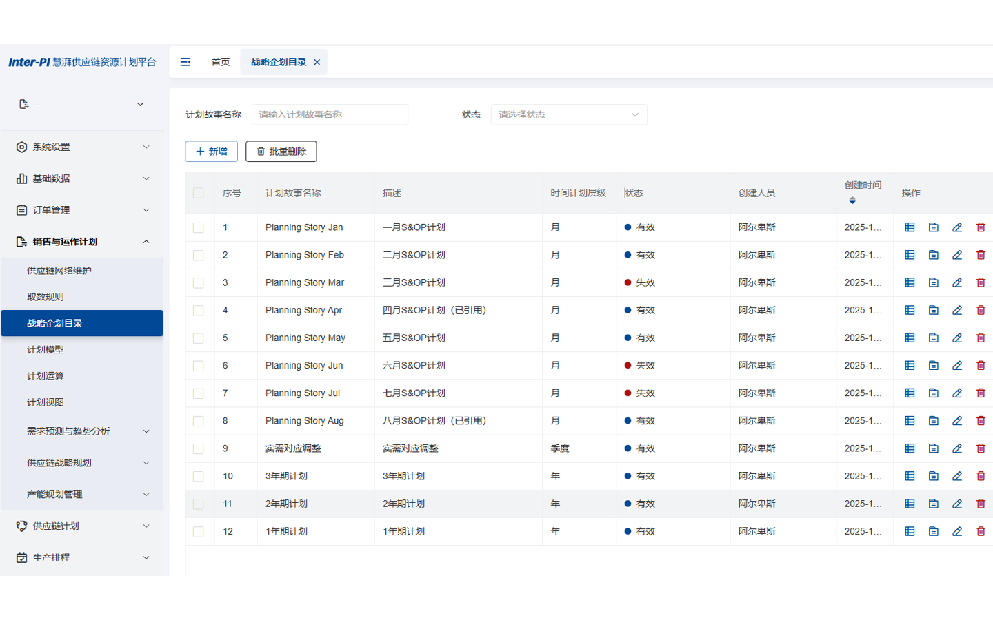 S&OP产销协同计划系统 S&OP产销协同计划系统